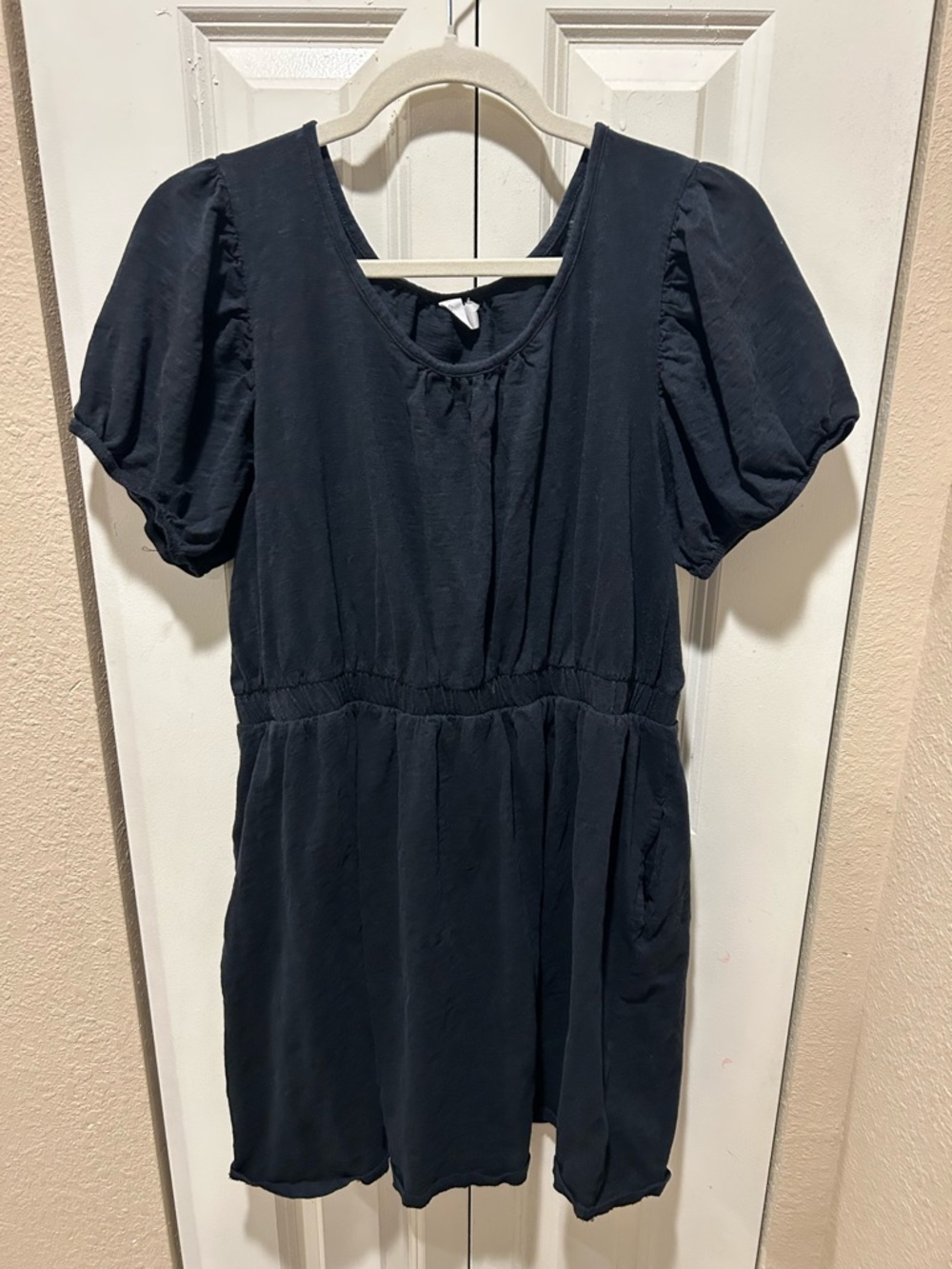 Anthropologie Daily Practice Cap-Sleeve Dress Black , XL - Picture 12 of 14